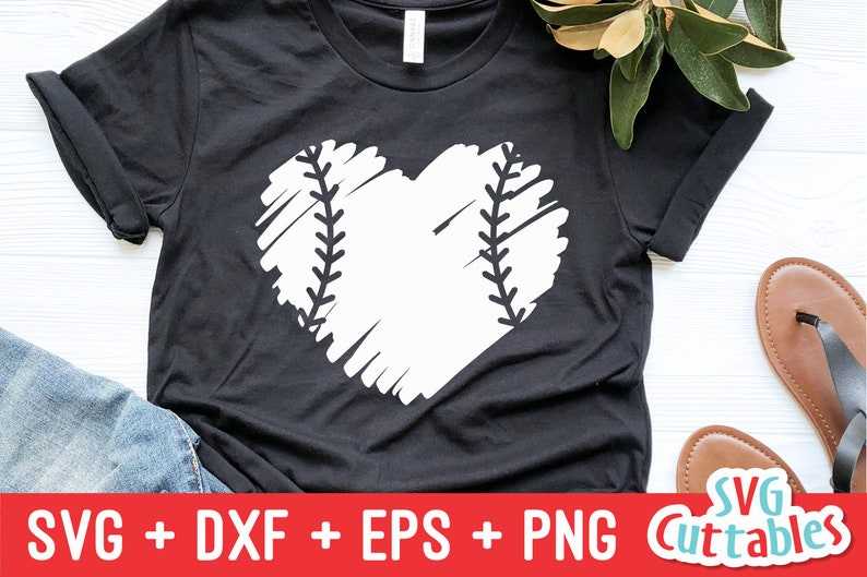 Distressed Softball Heart Svg Cut File, Softball Heart Svg, Digital download#5