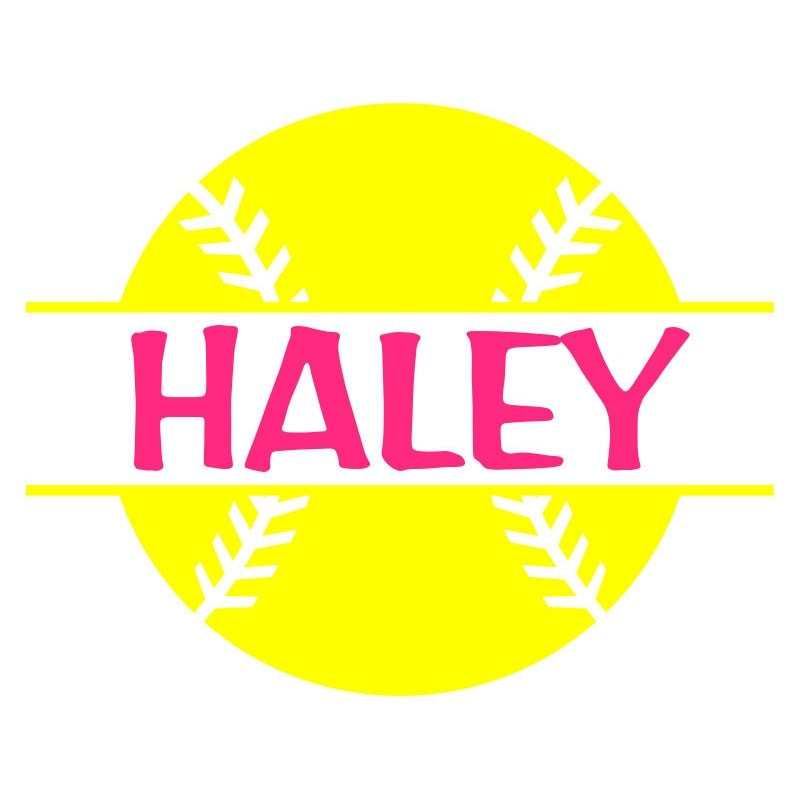 Softball Bat Monogram Frame SVG High Quality Perfect for your Design
