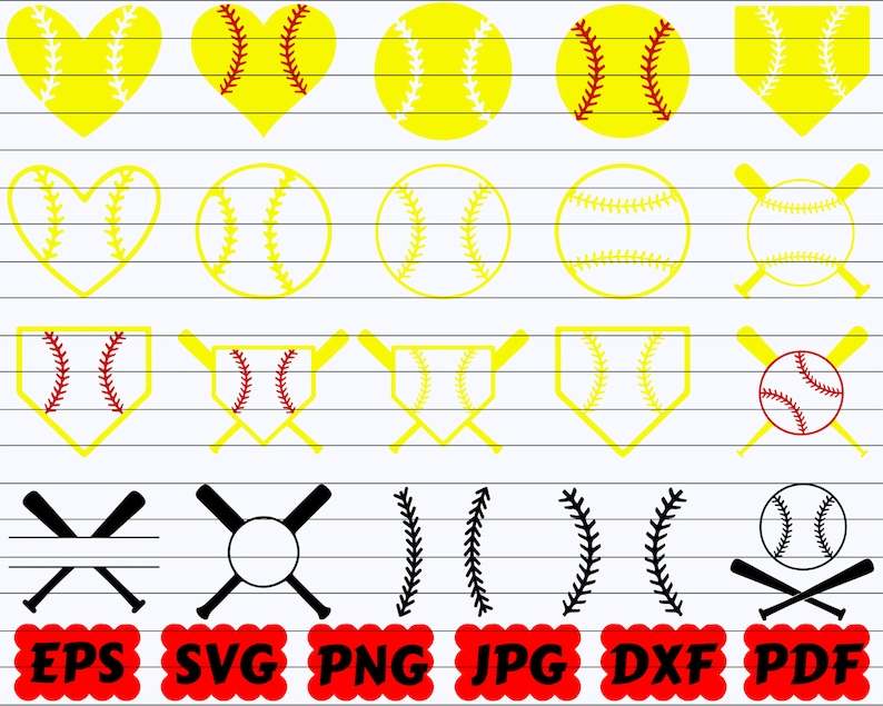 Baseball Player Ball Stitches, Svg, Dxf, Eps Vector Files for Silhouette,  Cricut, Cutting Plotter, Png file