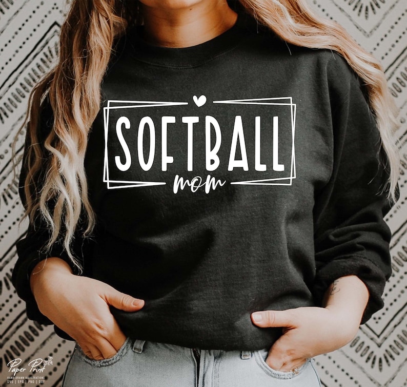 Softball Mom Shirt SVG, Softball Mom Svg, Softball SVG, Softball Vibes Svg, Sports Mom Svg, Png Digital File Cricut Silhouette