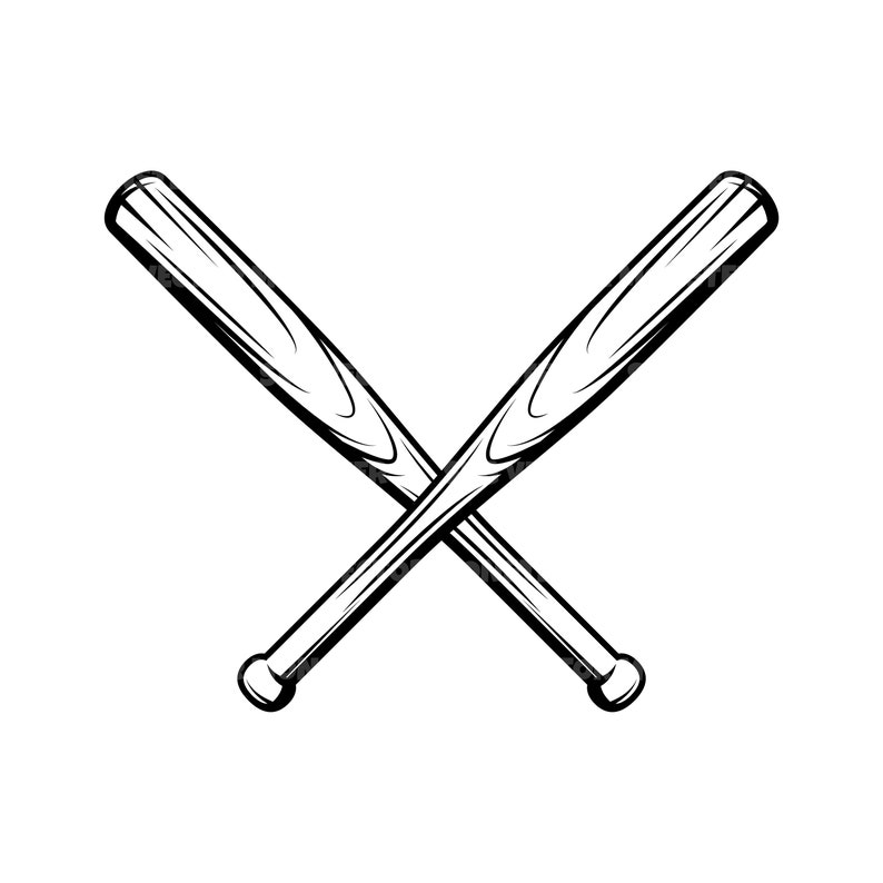 Softball Bat Svg Vector Cut file for Cricut, Softball Bat Svg, Silhouette, Pdf Png Eps Dxf, Decal, Sticker, Vinyl, Pin