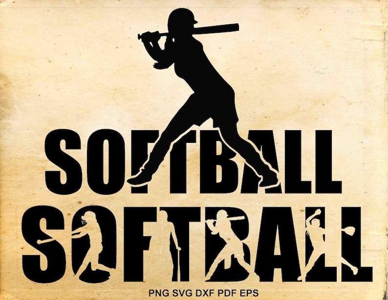 Softball Players Vector Digital Download Eps Pdf (Download Now) 