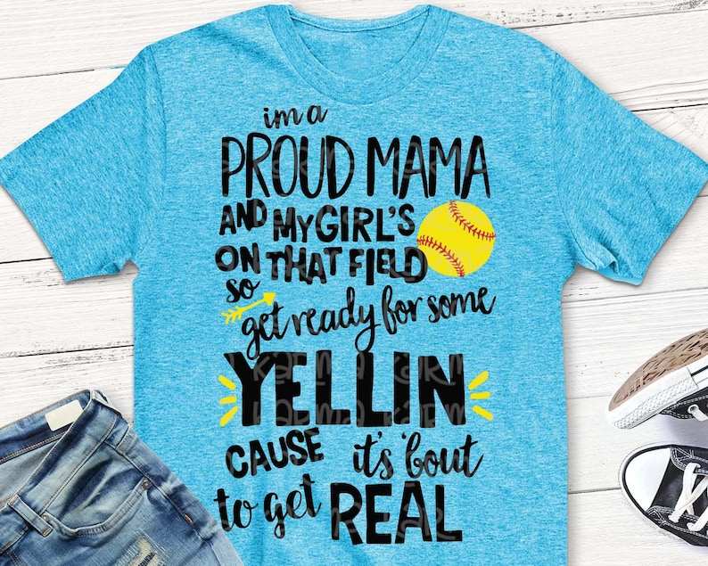 Proud Mama Softball Mom Svg Creativity and Fun Digital Download 