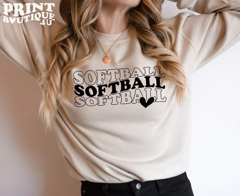 Softball SVG PNG PDF, Softball Heart Svg, Softball Shirt Cricut, Softball Mom, Softball Girl, Softball Womens Shirt, Svg Files For Cricut, Digital Download#3