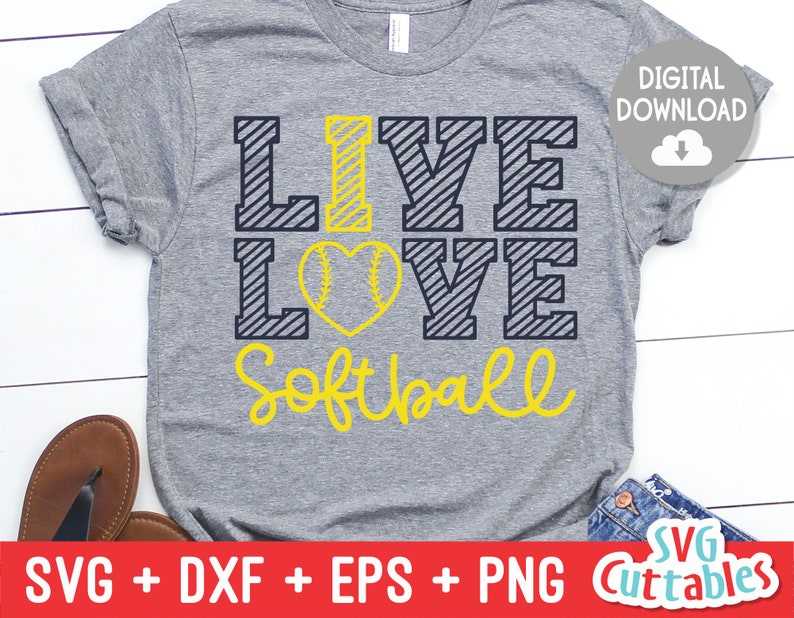 Live Love Softball Svg Creativity and Fun Digital Download  