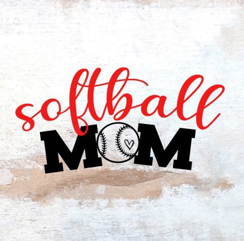 Softball Mom SVG for Cricut And Silhouette, Softball Mom Svg#1