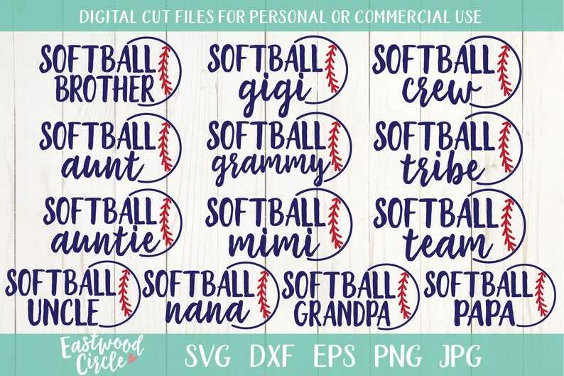 Softball Family Svg High Quality Perfect for your Design