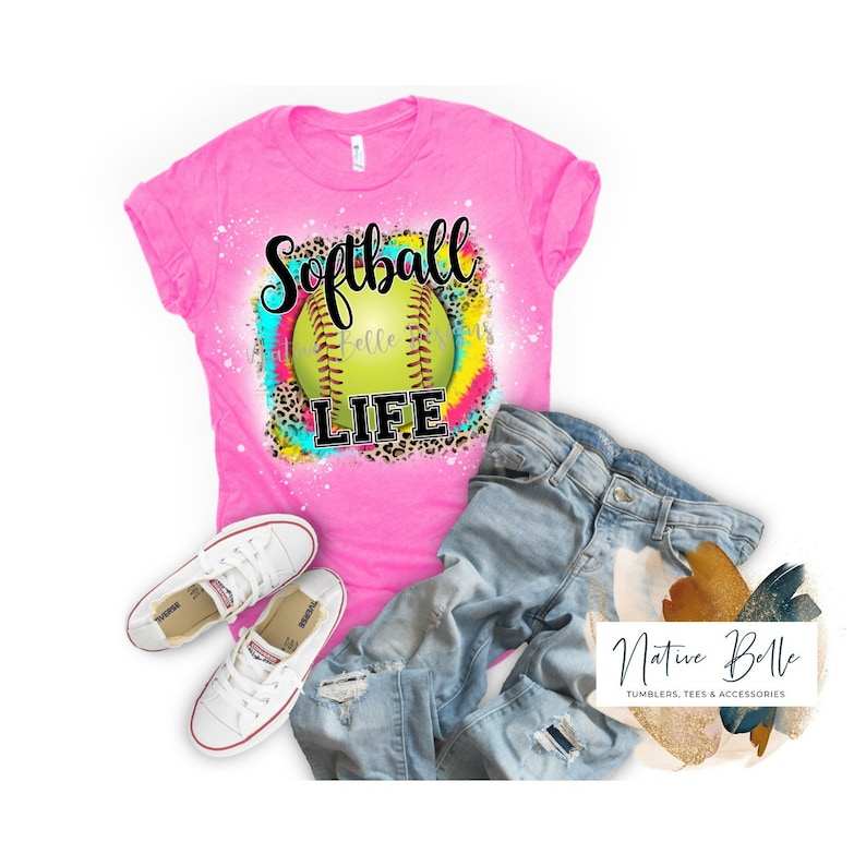 Softball Life Leopard Digital Download High Quality Perfect for your Design