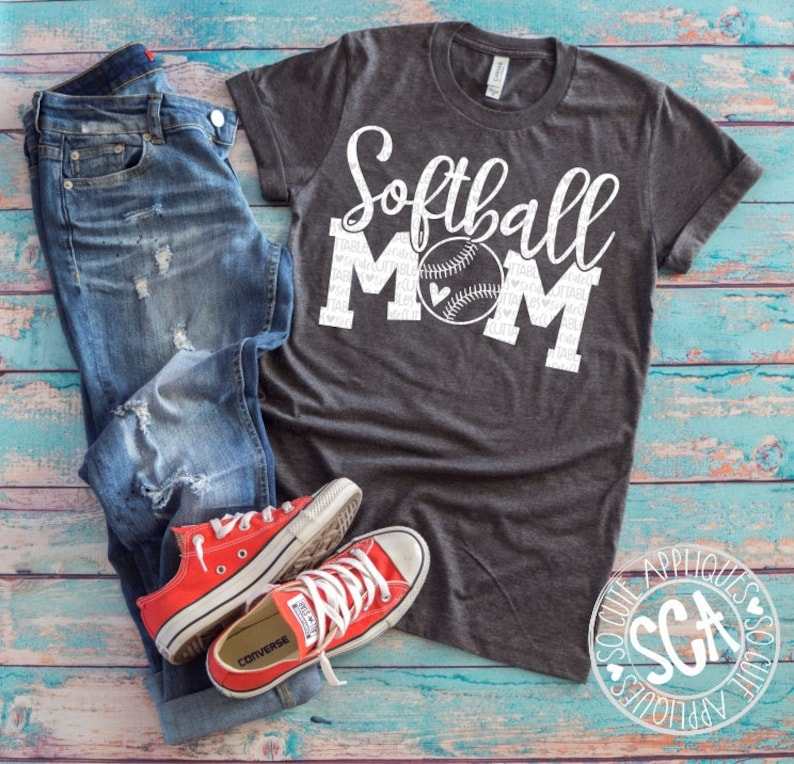 oftball Mom Cutfile, Softball Mom Svg, Ball Mom Svg, Softball Svg File, Softball Shirt, Softball Mom Svg#1