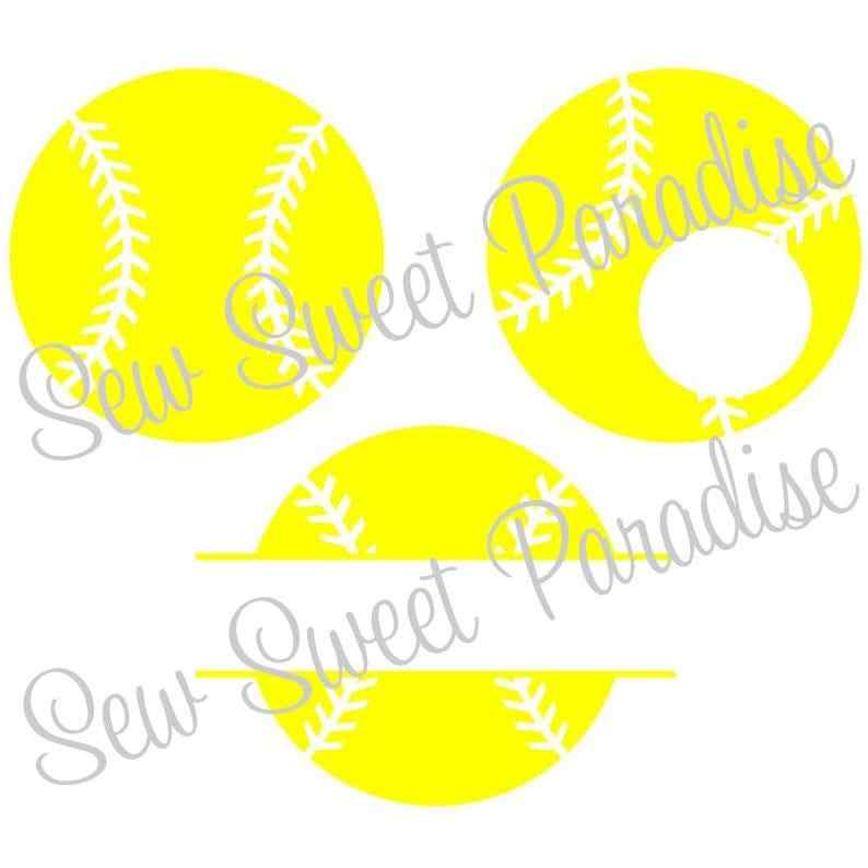 Softball Bat Monogram Frame SVG, Softball Bat Svg, Bat SVG, Digital Download, Cut File, Sublimation, Clip Art (Includes 6 Svg/Png/Dxf File Formats)#4