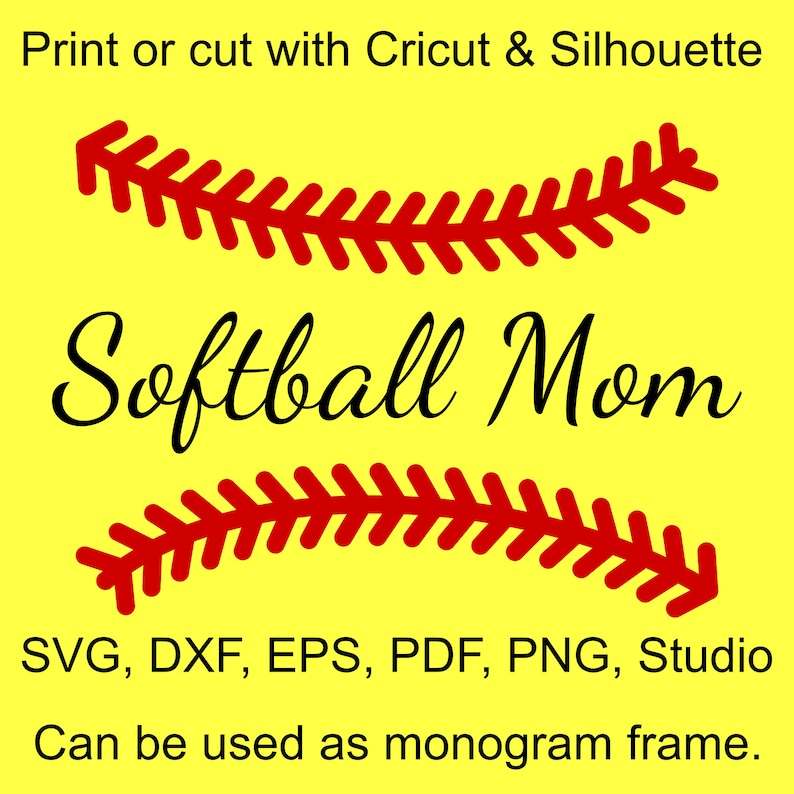 Red Softball Stitches SVG Files, Softball Stitch Svg, Softball Laces SVG File For Cricut, Softball Stich Svg#4