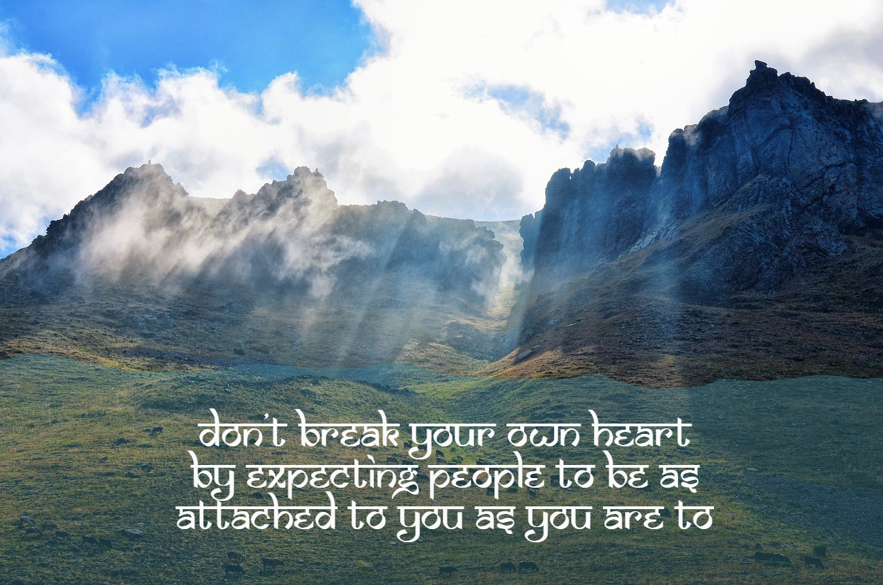 Alone sad Shayari in English-Don’t break your own heart by expecting people to be as attached to you as you are to them.