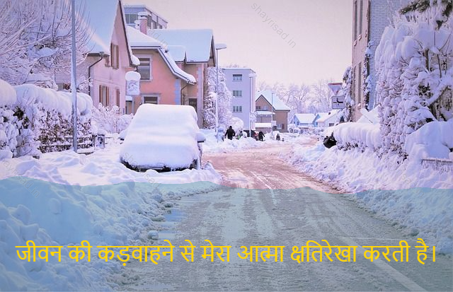 sad shayri (shayari) in hindi for life-जीवन की कड़वाहने से मेरा आत्मा क्षतिरेखा करती है।-My soul wins the bitter part of life.