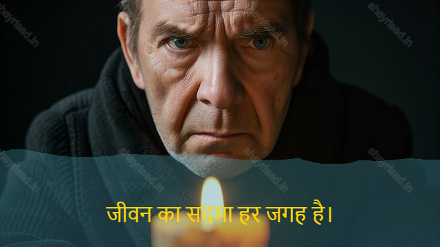sad shayari on life-जीवन का सदमा हर जगह है।-There is shock of life everywhere.