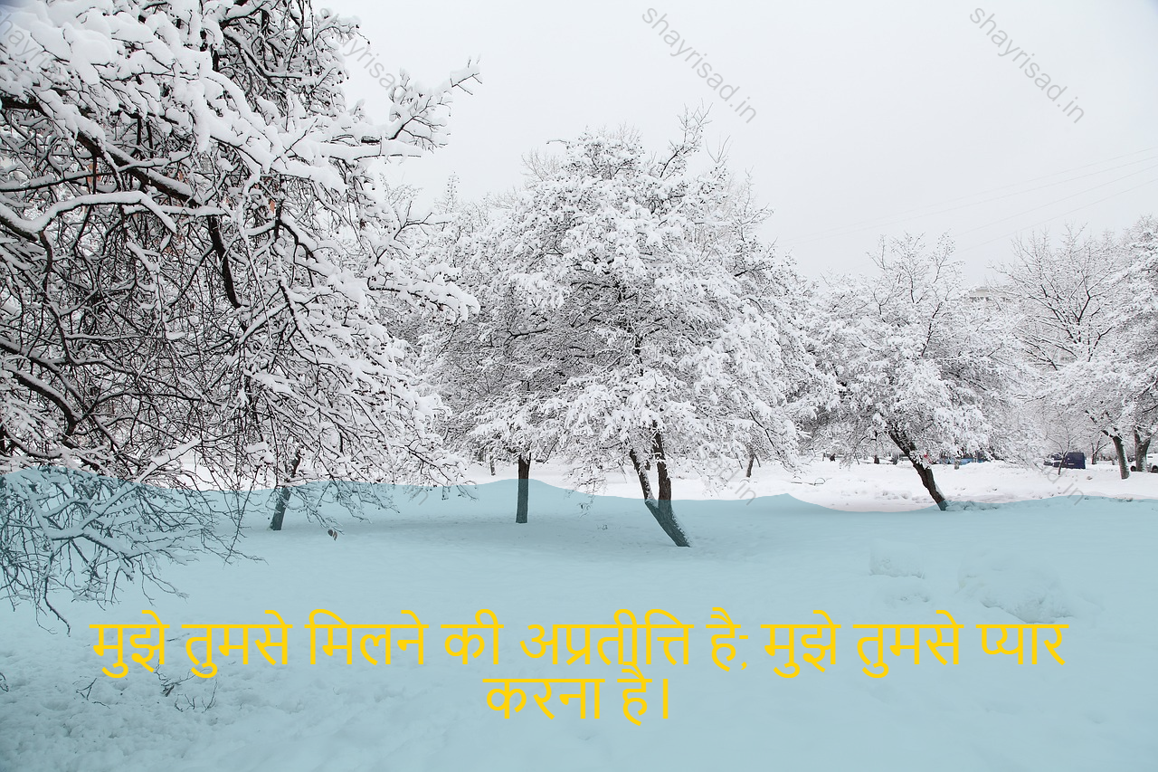 sad shayri (shayari) in hindi-मुझे तुमसे मिलने की अप्रतीत्ति है, मुझे तुमसे प्यार करना है।-I long for you, I love you.