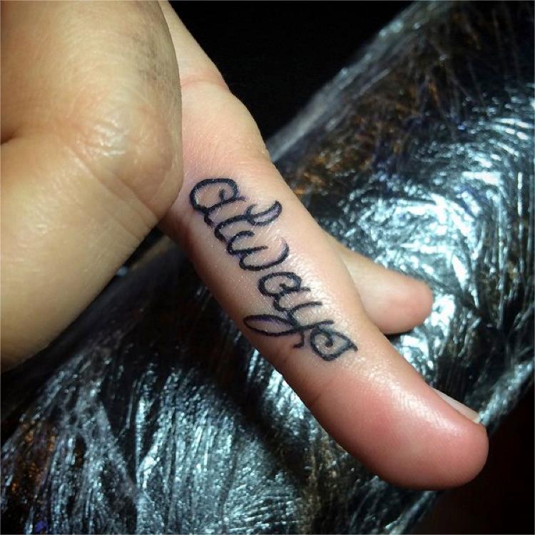 Finger Tattoos Men,Side Finger Tattoos Mens