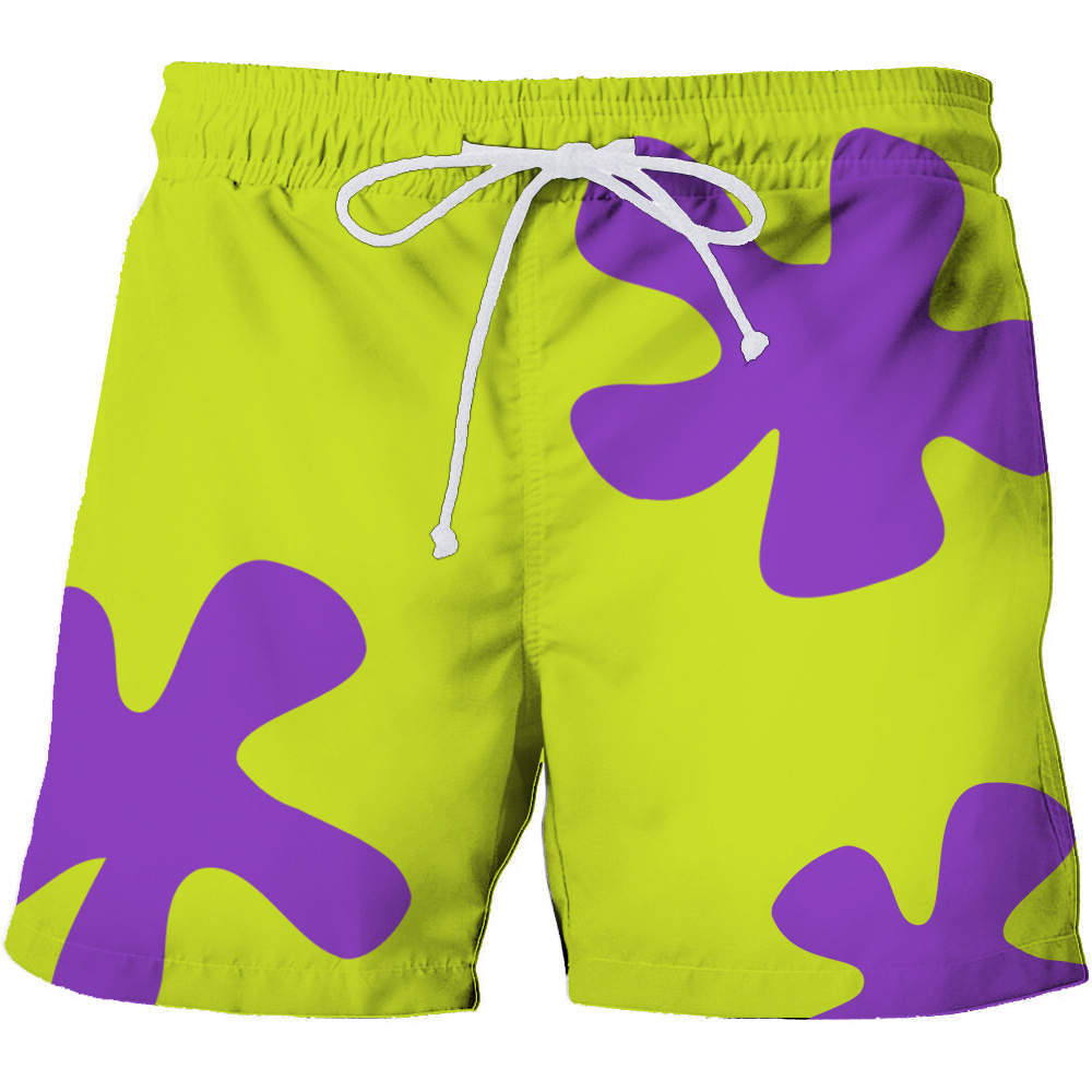 Patrick Star Costume, Pink Starfish Patrick Star Costume Shorts for Adults  Perfect for Halloween Fun Purple Flower Shorts