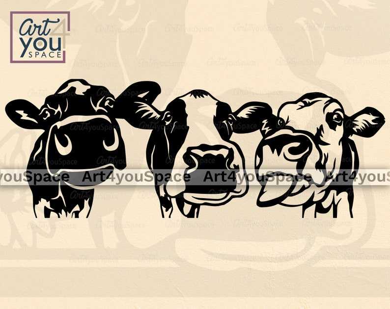 Face Head Laser Cut Vector Funny Farm Animal Clipart Download