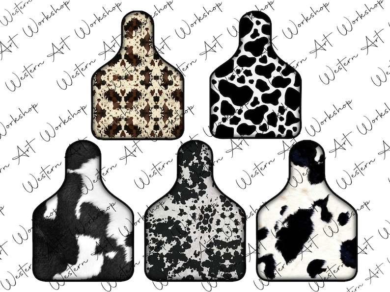 Western Cow Tag Png Sublimation Cow Tag