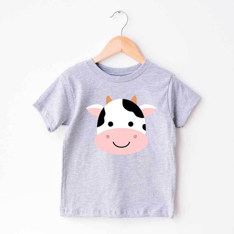 Cow Face SVG Cute Boy Girl Kid Cow Farmhouse Clipart#3