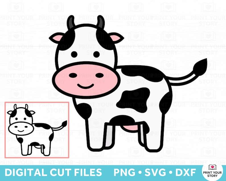 Cow SVG Cute Cartoon Cow