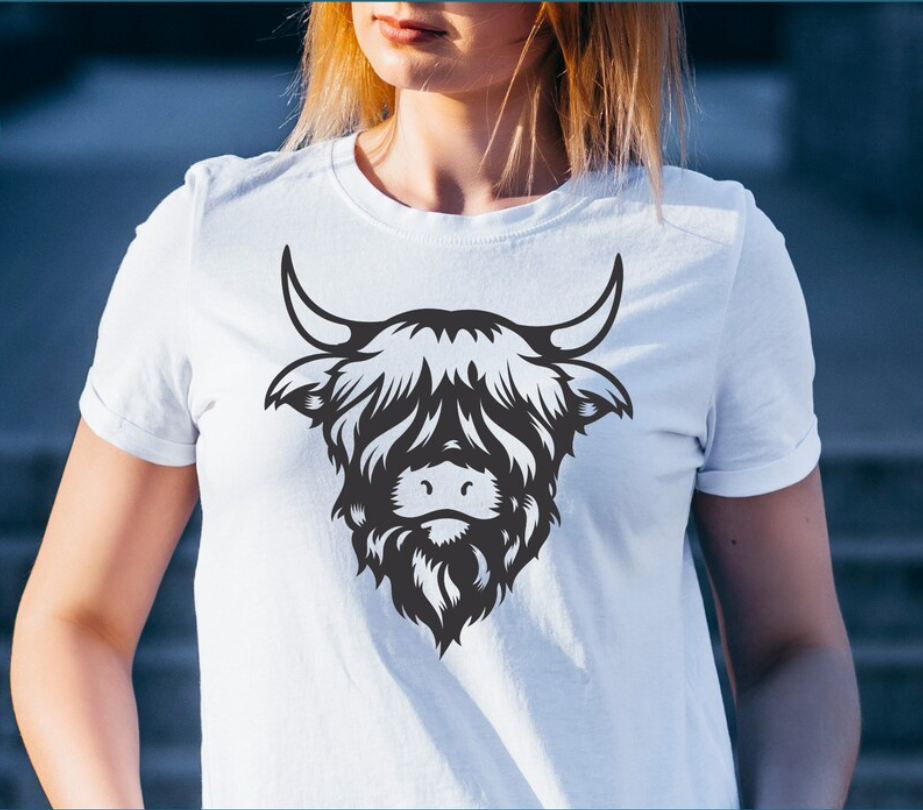 Highland Cow Head SVG Cow Head Cut Files for Silhouette/Cricut | cowsvg.com