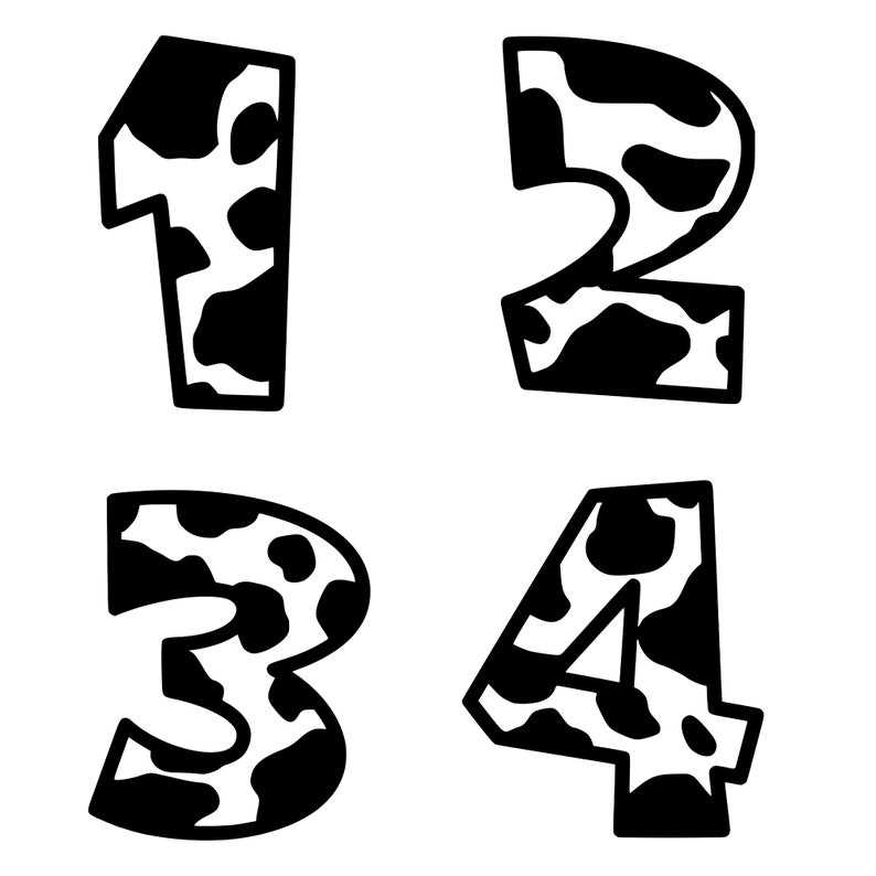 Cow First Birthday SVG, Cow Print Birthday SVG Bundle, Thank Moo SVG#5