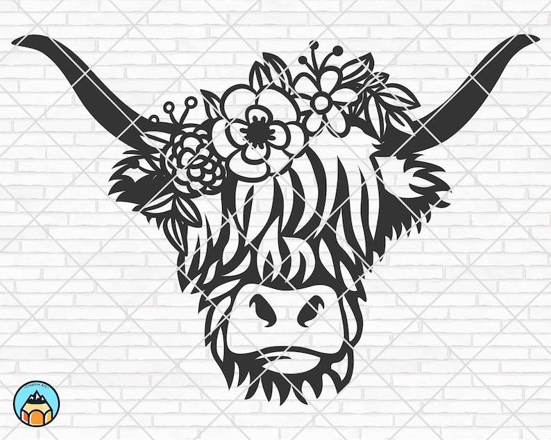 Floral Crown Cow with Flowers on Head 