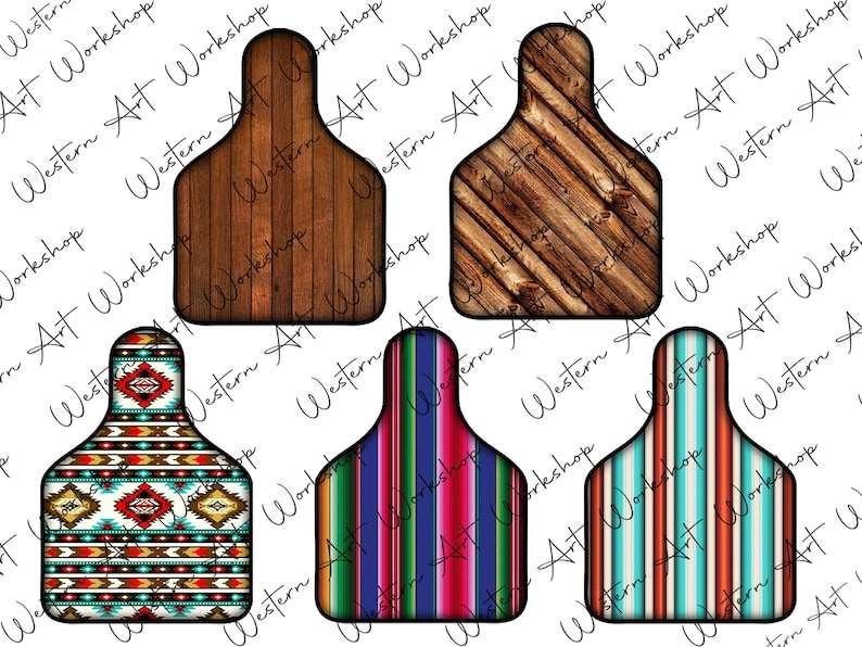 Western Cow Tag Png Sublimation Cow Tag#4