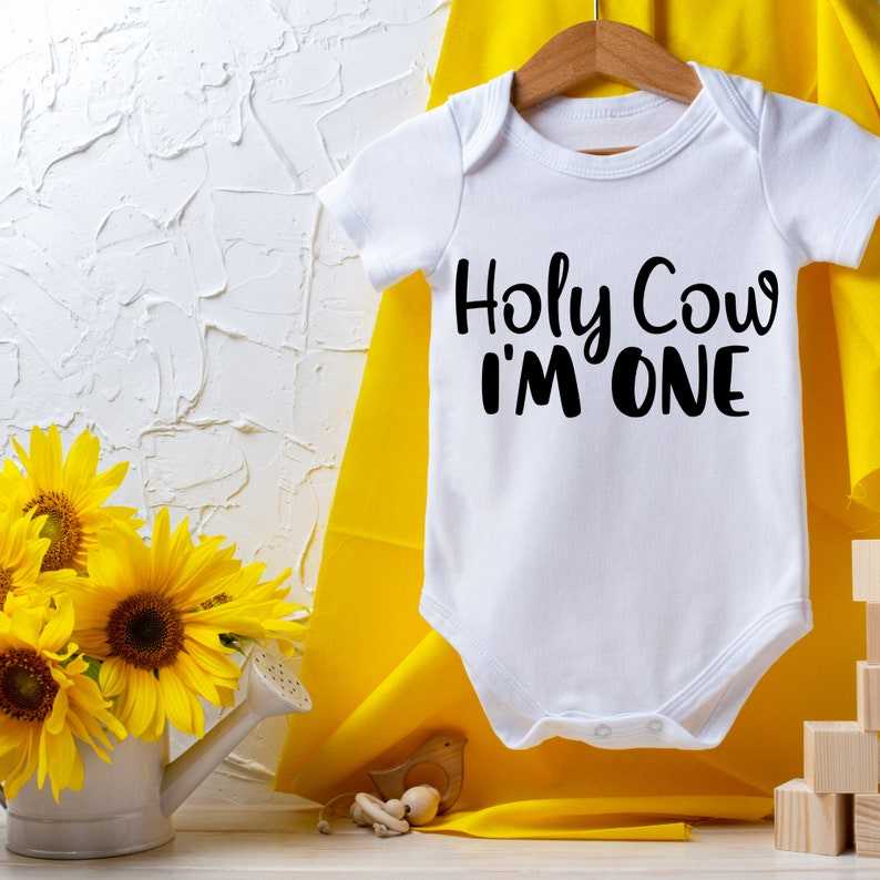 Holy Cow Im One SVG, Holy Cow I'm One Png, Digital Download#4