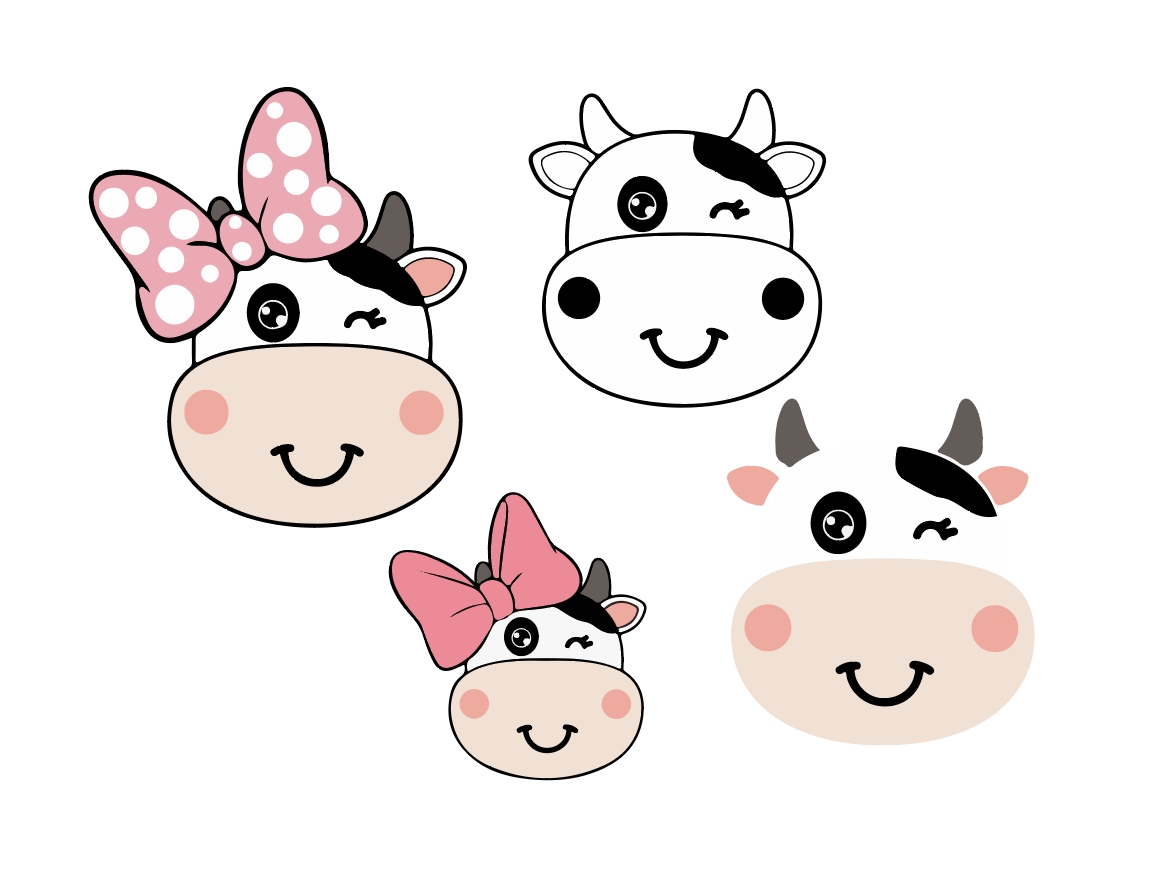 Free Cute Cow Head SVG | cowsvg.com