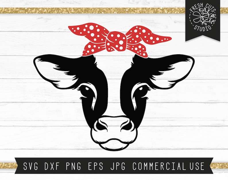 Cow Svg Cut File Cute Cow Face Clipart 