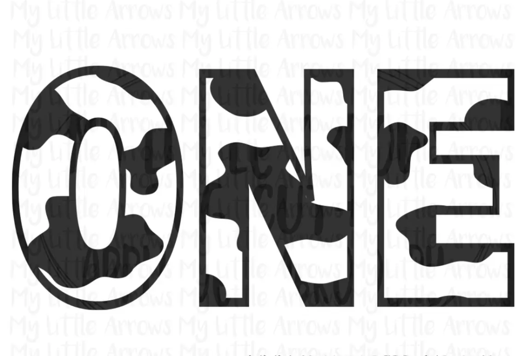 First Birthday Farm SVG Cow Print One SVG#1