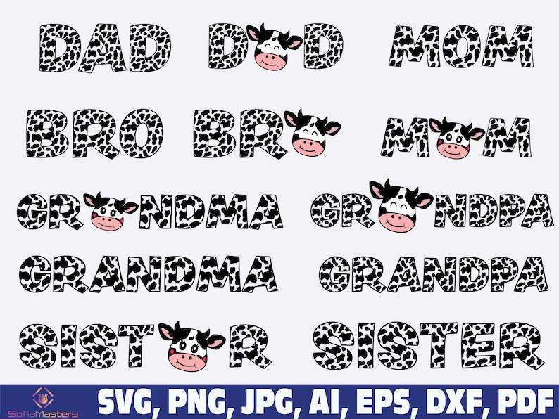 Cow Family Svg Cow Print Svg Arm Animal Svg, Little Cowboy Svg#1