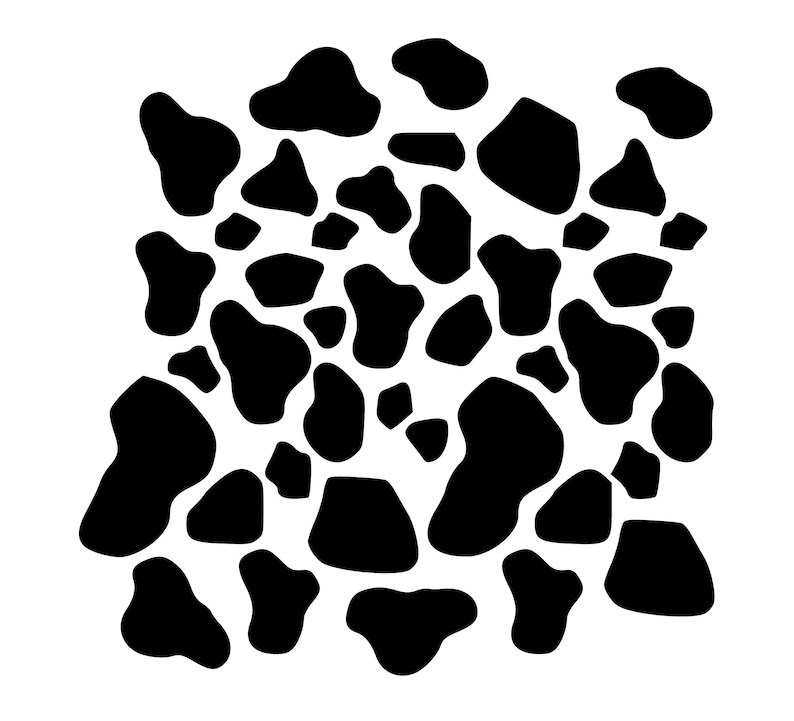 Cow Print Pattern SVG, PNG, PDF, Animal print SVG, black and white cow SVG