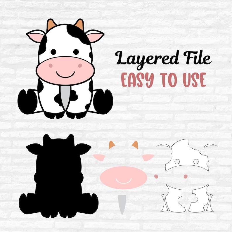 Cute Cow SVG Baby Cow SVG#2