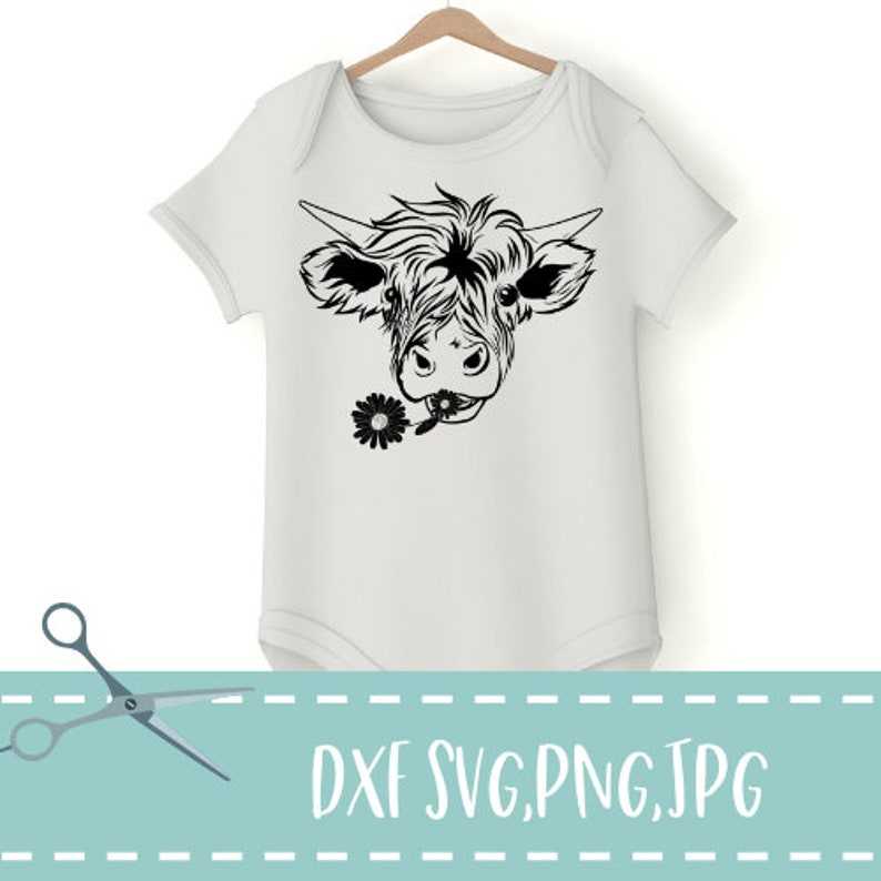 Highland Cow SVG Floral Cow Svg Cow Head Svg Cow Face#3