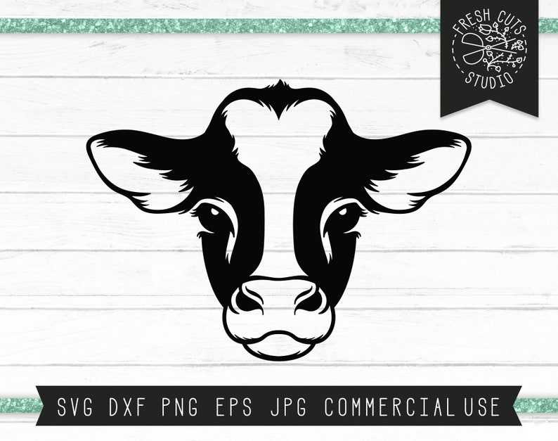Cow Face Svg Cut File Cutting Files for Cricut#1