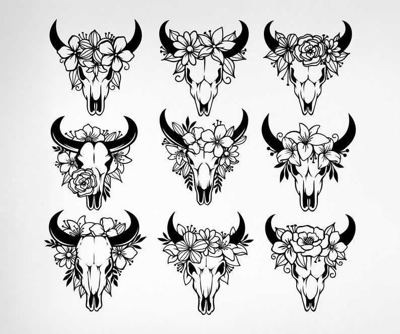 Cow Skull Boho SVG, Cow Skull Boho Svg Bundle 