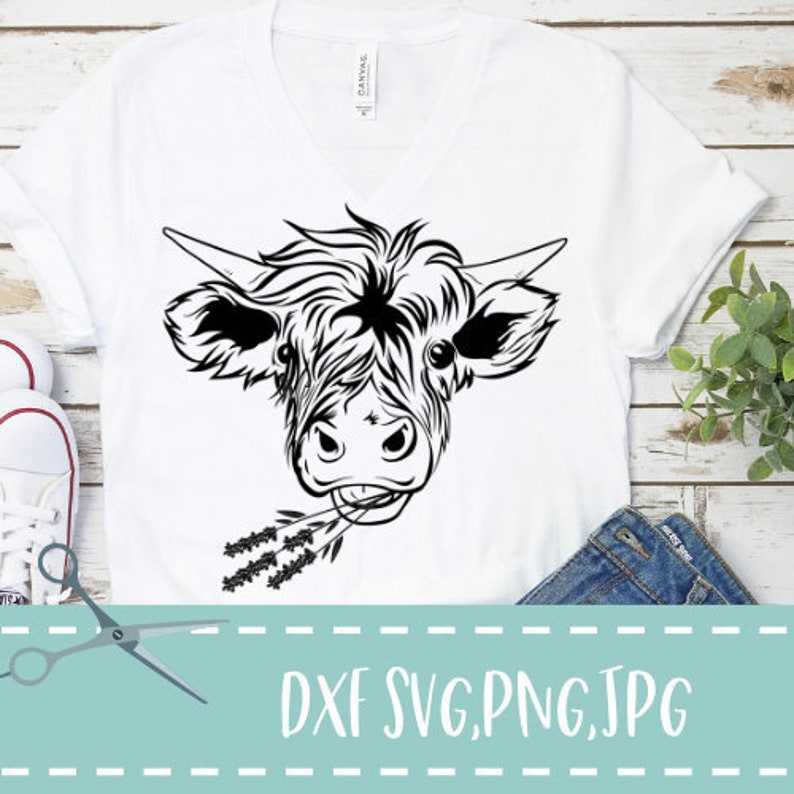 Highland Cow SVG Floral Cow Svg Cow Head Svg Cow Face