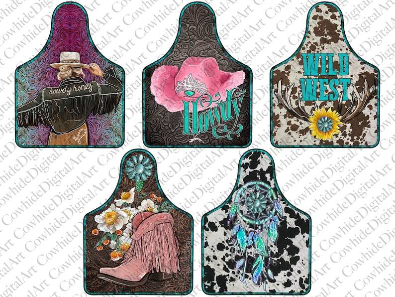 Cow Show Tag Png Cow Tag Serape#1