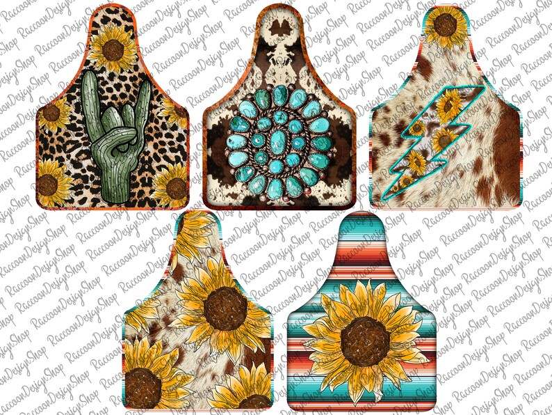 Cow Show Tag Png, Western Design, Cow Tag Serape, Sublimation Designs Downloads 