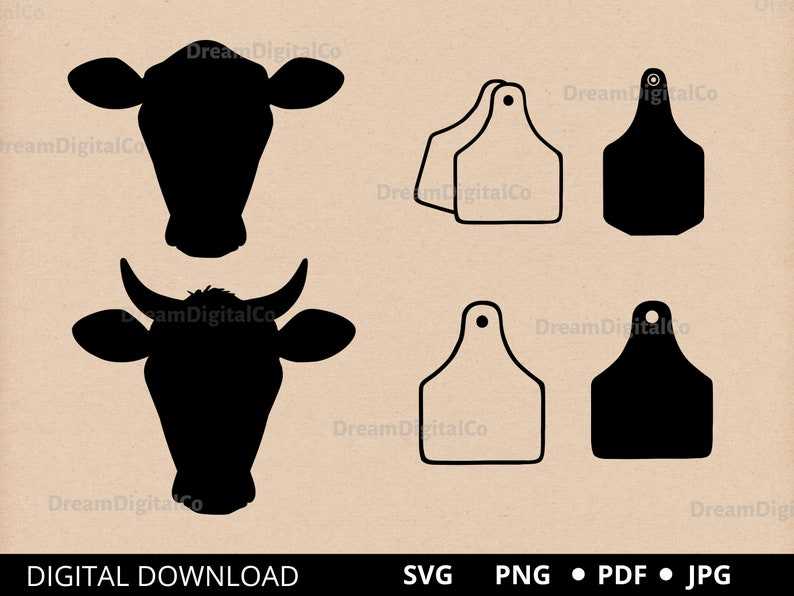 Cow Tag, Ear Tag Svg, Eartag Svg, Cattle Ear Tag Svg#1