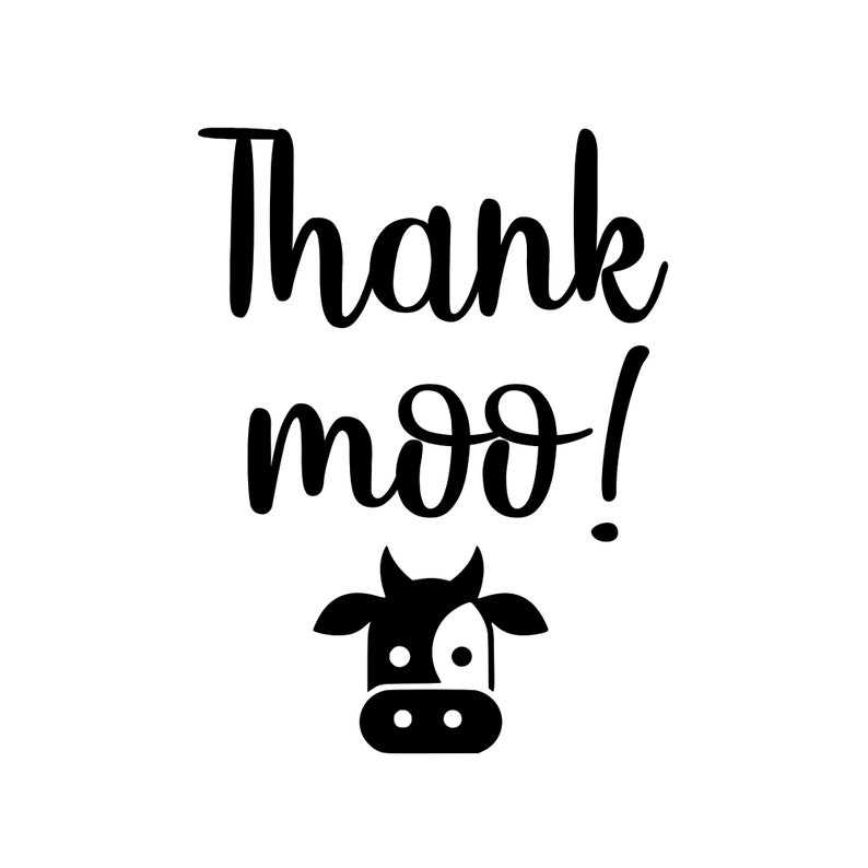 Cow First Birthday SVG, Cow Print Birthday SVG Bundle, Thank Moo SVG#6