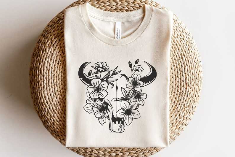 Cow Skull Floral Svg Western Svg,Country SVG,Cow Skull Svg