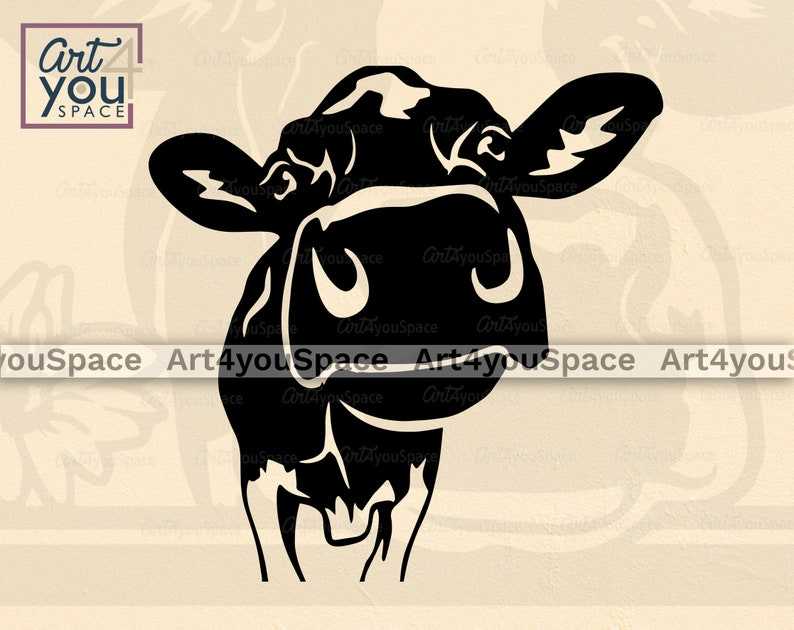Face Head Laser Cut Vector Funny Farm Animal Clipart Download#3