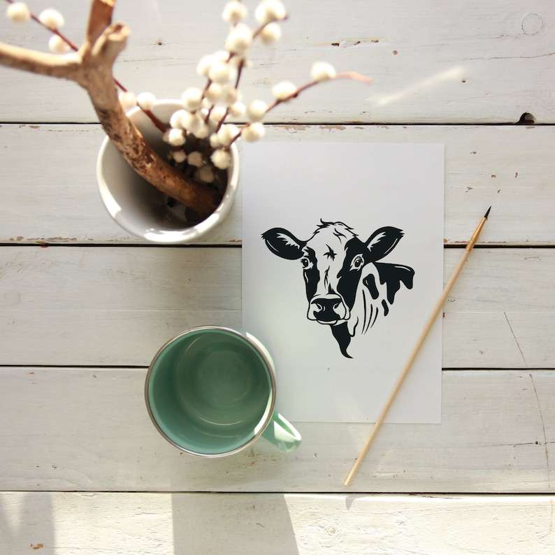 Cow Skull Svg Cows Cricut File Cow Face SVG Cow SVG 