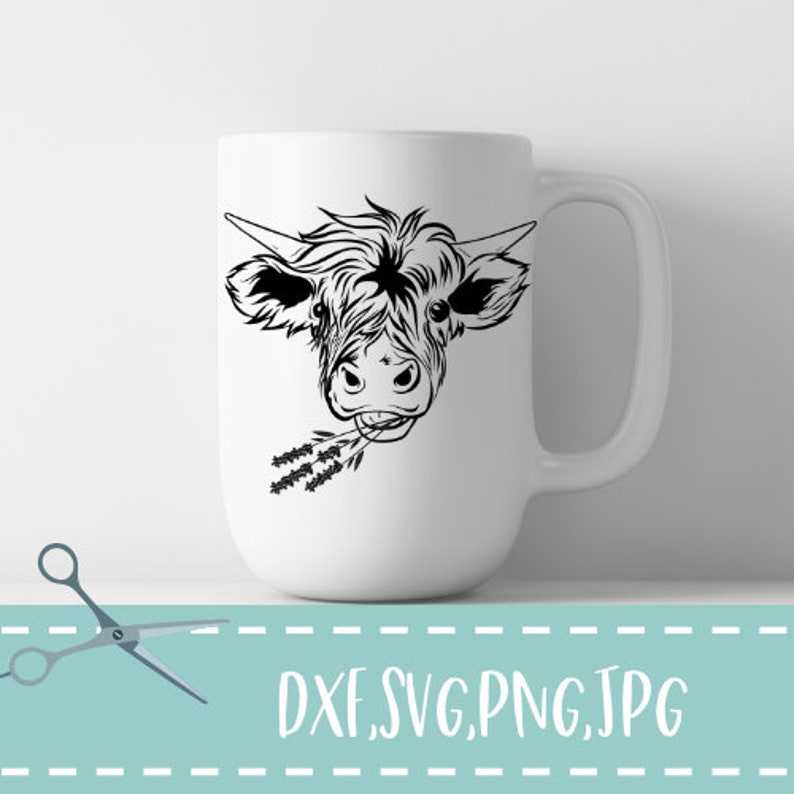 Highland Cow SVG Floral Cow Svg Cow Head Svg Cow Face#4
