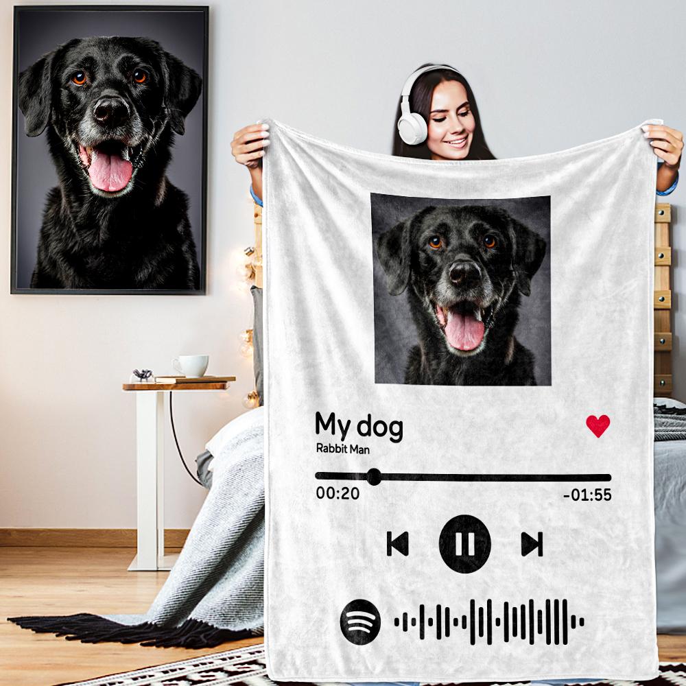 Custom Spotify Code Blanket Personalized Photo Blankets For Besties