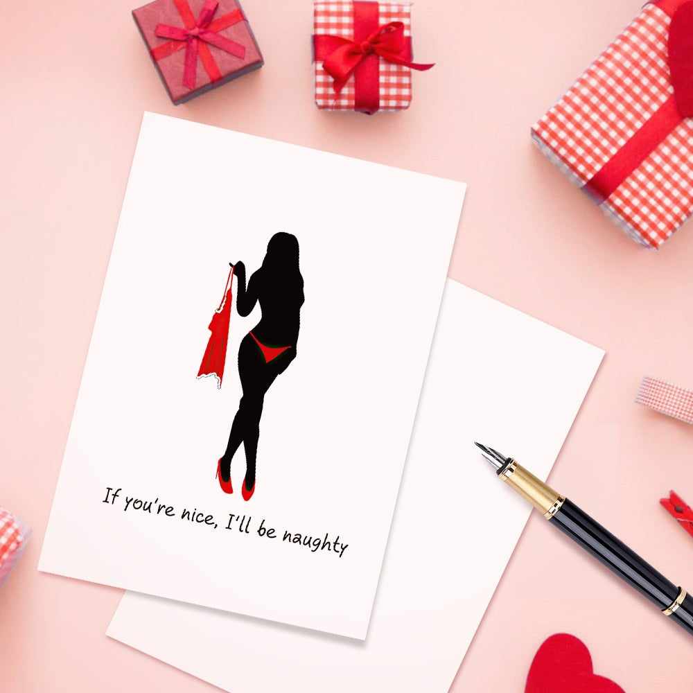 Funny Valentine's Day Greeting Card Sexy Woman Rude Card | MySpotifyGlass US